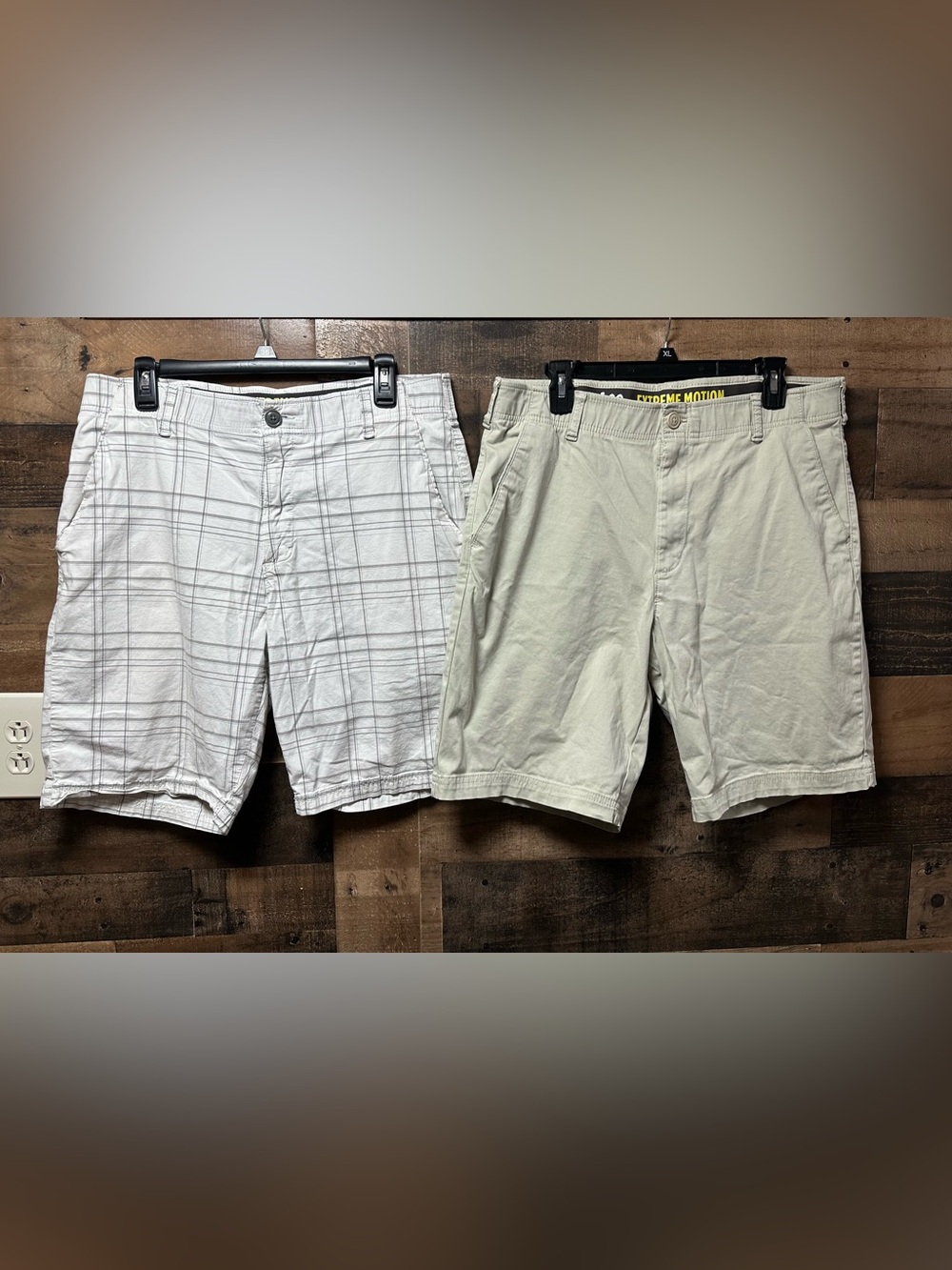 Lee Extreme Motion Comfort Shorts Mens 36 Khaki Stretch Chino Casual
